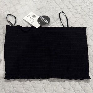 Black Cropped Tank Top